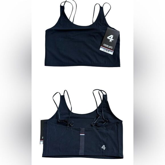 NWT FourLaps Women’s Poise Long Line Sports Bra - Black XXL - Picture 3 of 12